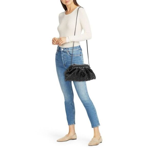 NWT Valentino by Mario Valentino Anais Quilted Leather Crossbody Clutch Purse - Picture 1 of 15